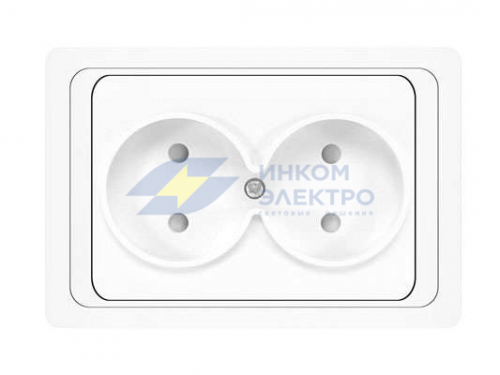 Розетка 2-м СП Валери 16А IP20 без заземл. защ. шторки бел. UNIVersal В0102x Розетка 2-м СП Валери 16А IP20 без заземл. защ. шторки бел. UNIVersal В0102x