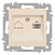 Розетка компьютерная 1-м СП Accent 6-303-02 RJ45 IP20 сл. кость Intro Б0063627