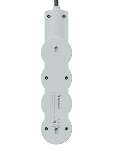 Удлинитель 3х1.5м с заземл. 10А IP20 USB 2800Вт 220В ПВС 3х1 с выкл. черн. КОСМОС YKsm1.5m3g-Z-VU10А-B фото 6