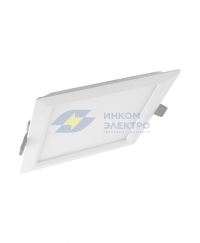 Светильник светодиодный DOWNLIGHT SLIM SQUARE тонкий ДВО 18Вт 3000К 1530лм IP20 230В квадр. бел. LEDVANCE 4058075079335