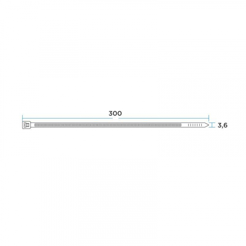 Хомут кабельный 3.6х300 петлевой нейлон бел. (уп.100шт) Rexant 07-0300 фото 3