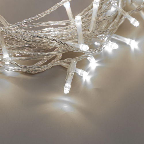 Гирлянда светодиодная "Нить" 10м 75LED бел. 1.7Вт 230В IP44 эффект мерцания провод прозр. Neon-Night 305-525 фото 4