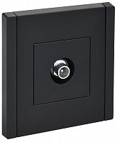 Розетка TV проходная FORTE&PIANO FP129 черн. IEK FP-A10-P-K02