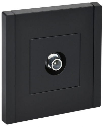 Розетка TV проходная FORTE&PIANO FP129 черн. IEK FP-A10-P-K02