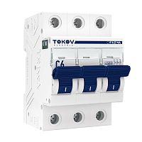 Выключатель автоматический модульный 3п C 6А 4.5кА PRIZMA TOKOV ELECTRIC TKE-PZ45-MCBI-3-6-C