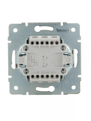 Выключатель 1-кл. СП Rain IP20 механизм бел. LEZARD 703-0288-100 фото 2