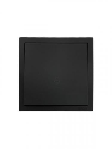 Кнопка звонка СП ZIMA IP20 безвинт. зажим черн. бархат LEZARD 704-4288-103QC