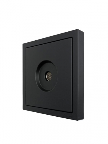 Розетка ТВ проходная СП ZIMA IP20 черн. бархат LEZARD 704-4288-129 фото 2