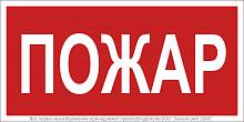 Знак безопасности BL-2010B.F20"Пожар" Белый свет a17797