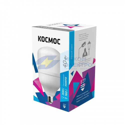 Лампа светодиодная HВтLED 40Вт 220В E27 4500К Космос LksmHWLED40WE2745