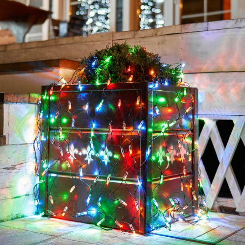 Гирлянда светодиодная "Сеть" 1х1.5м 160LED мультиколор 10Вт 220-240В IP65 с контроллером 8 режимов провод ПВХ черн. Neon-Night 215-119 фото 9 Гирлянда светодиодная "Сеть" 1х1.5м 160LED мультиколор 10Вт 220-240В IP65 с контроллером 8 режимов провод ПВХ черн. Neon-Night 215-119 фото 9