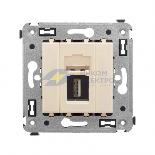 Розетка USB 2.0 1-м СП тип А-А &amp;amp;amp;quot;Avanti&amp;amp;amp;quot; &amp;amp;amp;quot;Ванильная дымка&amp;amp;amp;quot; DKC 4405403