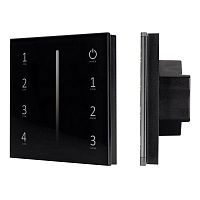 Панель Sens SMART-P17-DIM Black (230В 4 зоны 2.4G) (IP20 пластик) Arlight 028129