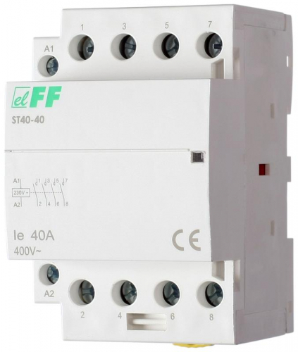 Контактор модульный ST-40-40 4НО 6.4Вт 3мод. монтаж на DIN-рейку F&F EA13.001.004