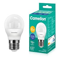 Лампа светодиодная LED7-G45/865/E27 7Вт шар матовая 6500К холод. бел. E27 150-265В Camelion 12647