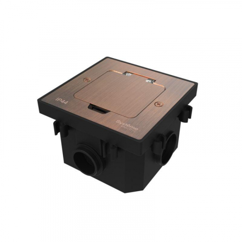 Лючок MultiDesk MDK20 на 2мод. IP44 с монтажной коробкой для бетонных полов медь SE MDK20202CC Лючок MultiDesk MDK20 на 2мод. IP44 с монтажной коробкой для бетонных полов медь SE MDK20202CC