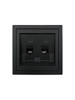 Розетка компьютерная 2-мест. СП ZIMA IP20 черн. бархат LEZARD 704-4288-141
