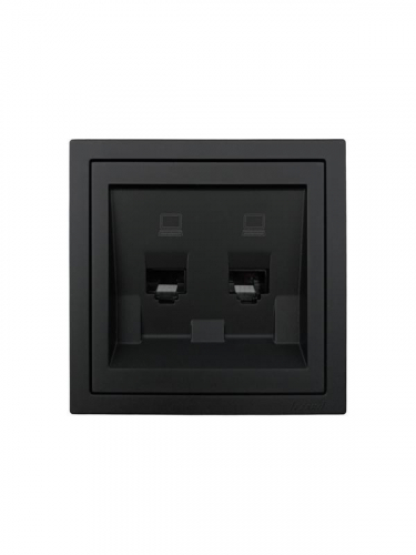 Розетка компьютерная 2-мест. СП ZIMA IP20 черн. бархат LEZARD 704-4288-141 Розетка компьютерная 2-мест. СП ZIMA IP20 черн. бархат LEZARD 704-4288-141