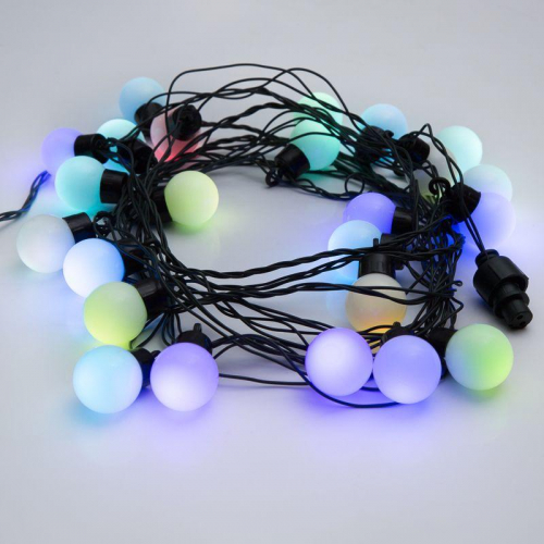 Гирлянда светодиодная "Шарики" 5м d30мм 25LED RGB 6Вт 220-240В IP20 провод ПВХ темн. зел. Neon-Night 303-569 фото 4