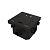 Лючок MultiDesk MDK21 с розеткой 2P+E 16А 250В IP44 с монтажной коробкой для бетонных полов черн. матов. SE MDK21202MBC