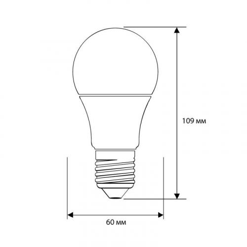 Лампа светодиодная LED-A60-10W-E27-6K 10Вт грушевидная 6500К холод. бел. E27 180-240В ЛОН Ergolux 12879 фото 3