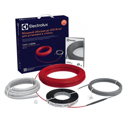 Комплект "Теплый пол" (кабель) 2500Вт 147.1м 20.8-12.5кв.м TWIN CABLE ETC 2-17-2500 Electrolux НС-1073709 фото 2