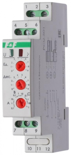Реле времени PCU-501 2х8А 24-264В AC/DC 2п IP20 многофункц. выдержка времен. после отключ. питания монтаж на DIN-рейке F&F EA02.001.021 Реле времени PCU-501 2х8А 24-264В AC/DC 2п IP20 многофункц. выдержка времен. после отключ. питания монтаж на DIN-рейке F&F EA02.001.021