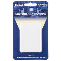 Светильник-ночник DTL-320 Прямоугольник/White/Sensor с фотосенсором (день-ночь) бел. Uniel UL-00007221