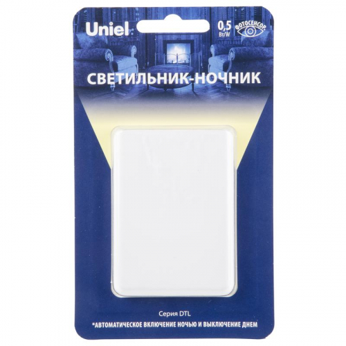 Светильник-ночник DTL-320 Прямоугольник/White/Sensor с фотосенсором (день-ночь) бел. Uniel UL-00007221 Светильник-ночник DTL-320 Прямоугольник/White/Sensor с фотосенсором (день-ночь) бел. Uniel UL-00007221