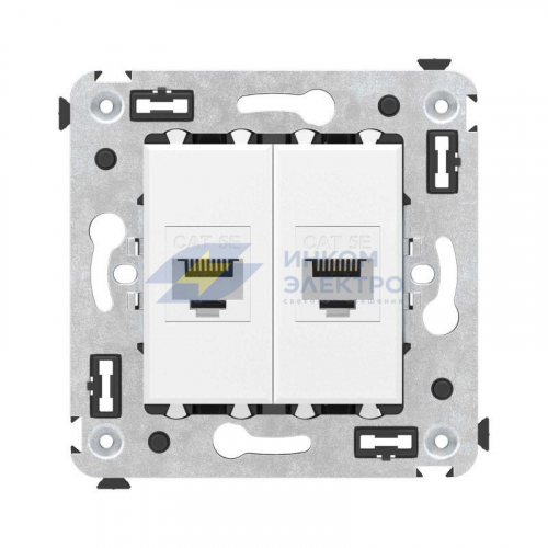 Механизм розетки компьютерной 2-м СП Avanti &amp;amp;quot;Белое облако&amp;amp;quot; RJ45 кат.5E DKC 4400664
