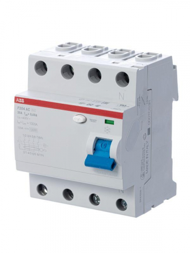 Выключатель дифференциального тока (УЗО) 4п 63А 300мА тип AC F204 ABB 2CSF204001R3630 Выключатель дифференциального тока (УЗО) 4п 63А 300мА тип AC F204 ABB 2CSF204001R3630