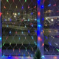 Гирлянда светодиодная "Сеть" 1.8мх1.5м 180LED 8 режимов 220В IP20 RGB ЭРА Б0041902