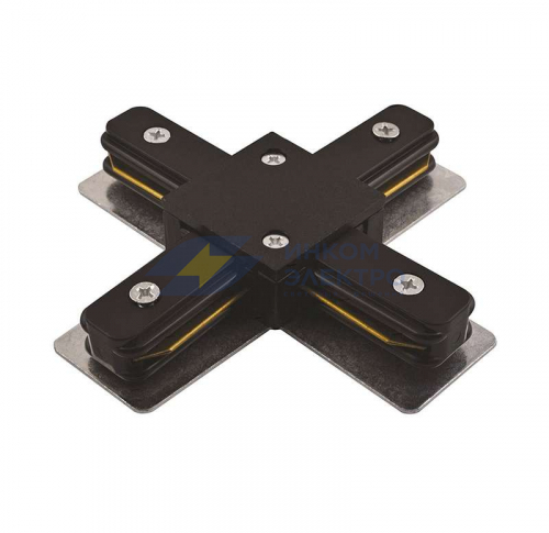 Коннектор X-образный PTR CX-BL накладной/подвесной шинопровод черн. JazzWay 5010871