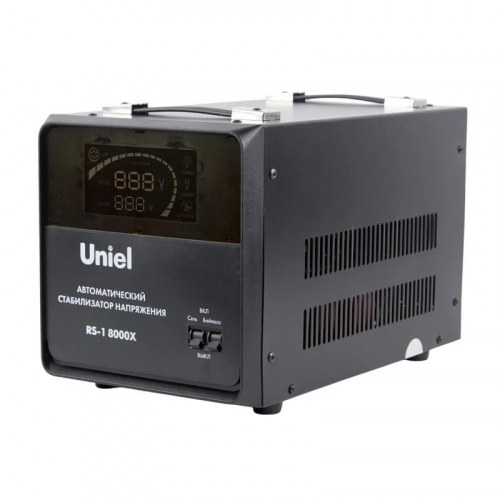 Стабилизатор напряжения RS-1 8000X 8000В.А 1ф релейный напольн. TM Uniel UL-00012859 Стабилизатор напряжения RS-1 8000X 8000В.А 1ф релейный напольн. TM Uniel UL-00012859