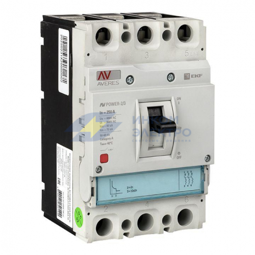 Выключатель автоматический 250А 80кА AV POWER-2/3 TR AVERES EKF mccb-23-250H-TR-av