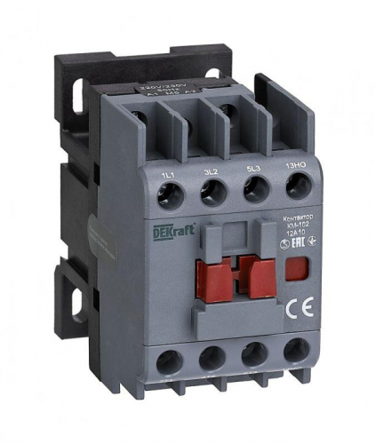 Контактор КМ-102 3п 12А кат. 400В AC 1НО AC-3 AC-4 DEKraft 22018DEK Контактор КМ-102 3п 12А кат. 400В AC 1НО AC-3 AC-4 DEKraft 22018DEK