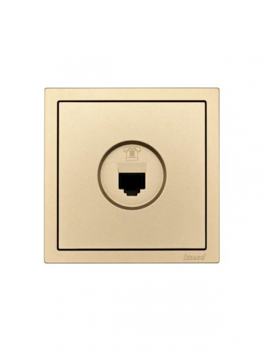 Розетка телефонная евро СП ZIMA IP20 зол. LEZARD 704-3688-137 фото 3