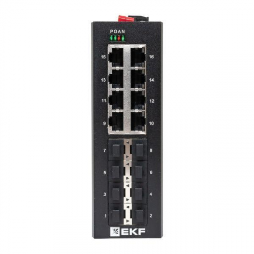 Коммутатор неуправляемый промышленный U-8GX/SFP-8GT 8 портов 1000Base-X SFP 8 портов 10/100/1000Base-T(X) RJ45 монтаж на DIN-рейку TSX EKF TSX-U-8GX/SFP-8GT фото 6