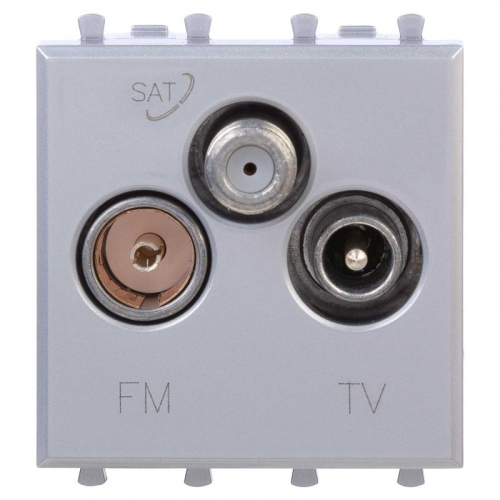 Розетка телевизионная TV/FM/SAT 2мод. Avanti "Закаленная сталь" DKC 4404532 Розетка телевизионная TV/FM/SAT 2мод. Avanti "Закаленная сталь" DKC 4404532