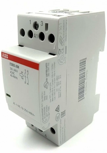 Контактор ESB25-20N-01 модульный (25А АС-1, 2НО), катушка 24В AC/DC ABB 1SAE231111R0120 Контактор ESB25-20N-01 модульный (25А АС-1, 2НО), катушка 24В AC/DC ABB 1SAE231111R0120