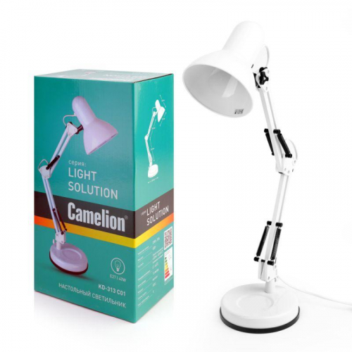 Светильник KD-313 настол. база 230В 60Вт E27 бел. Camelion 13639 фото 8
