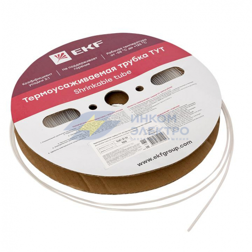 Трубка термоусадочная ТУТ 2/1 прозр. (уп.100м) PROxima EKF tut-2-tr фото 4
