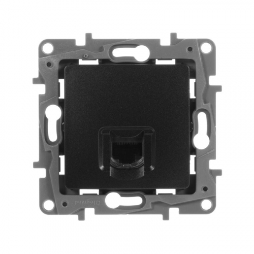 Розетка компьютерная СП Etika RJ45 кат.6 UTP антрацит IEK 672653 фото 3 Розетка компьютерная СП Etika RJ45 кат.6 UTP антрацит IEK 672653 фото 3