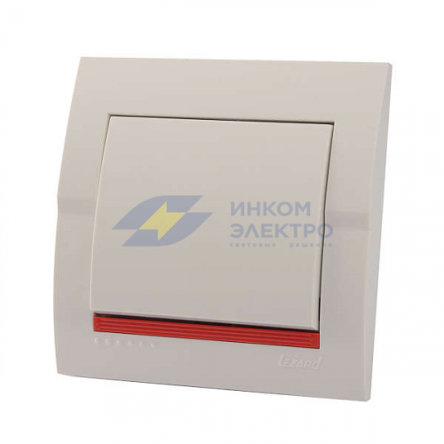 Выключатель 1-кл. СП Deriy 10А бел. LEZARD 702-0202-100