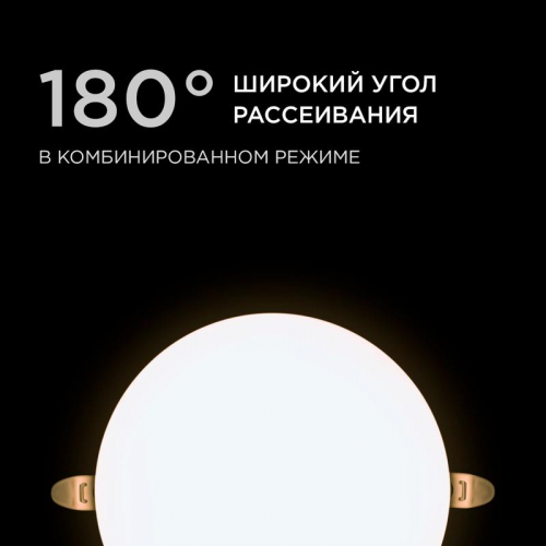 Панель светодиодная встр. 3 реж. свечения 24Вт(18Вт+6Вт) 230В 2040лм 4000К d170х21мм круг Apeyron 06-108 фото 5 Панель светодиодная встр. 3 реж. свечения 24Вт(18Вт+6Вт) 230В 2040лм 4000К d170х21мм круг Apeyron 06-108 фото 5