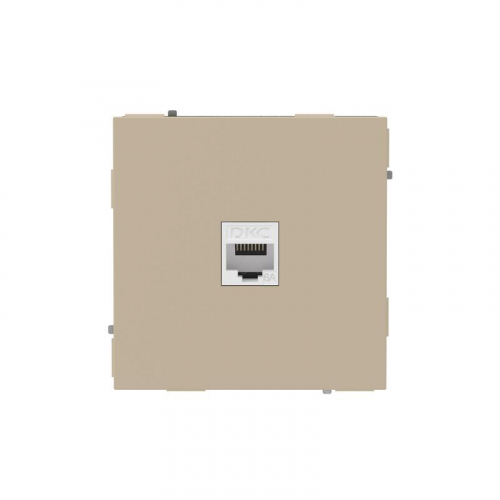 Розетка компьютерная 1-м KANT RJ45 кат.6A без шторки ванильн. марципан DKC 7015673 Розетка компьютерная 1-м KANT RJ45 кат.6A без шторки ванильн. марципан DKC 7015673