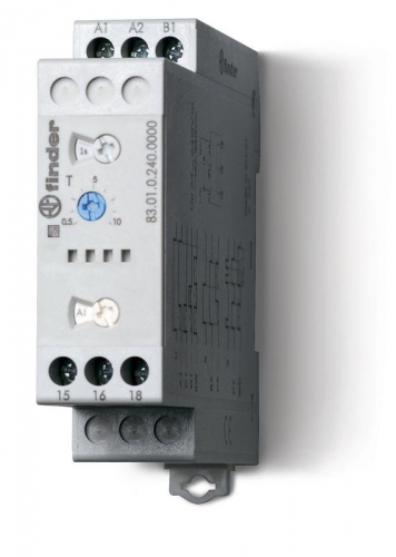 Таймер модульный мультифункциональный (AI DI SW BE CE DE WD) 24…240В AC/DC 1CO 16А 22.5мм регулировка времени 0.05с…10дней IP20 FINDER 830102400000 Таймер модульный мультифункциональный (AI DI SW BE CE DE WD) 24…240В AC/DC 1CO 16А 22.5мм регулировка времени 0.05с…10дней IP20 FINDER 830102400000