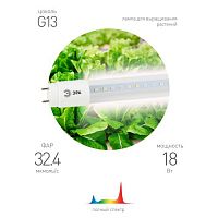 Лампа светодиодная FITO-18W-Ra90-Т8-G13-NL 18Вт T8 линейная 92LED 2835 IP20 35000ч для растений полноспектральная стекло Эра Б0042987