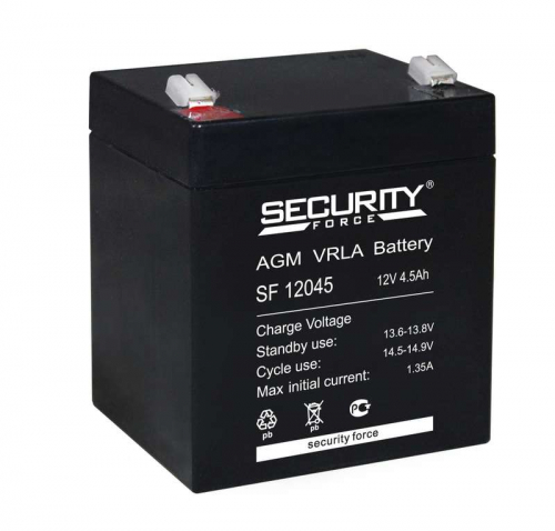 Аккумулятор ОПС 12В 4.5А.ч SF 12045 Security Force 4614030010004
