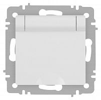 Розетка 1-м СП Accent 6-203-01М 16А IP20 250В 2P+E Schuko с крышкой бел. матов. Intro Б0063713